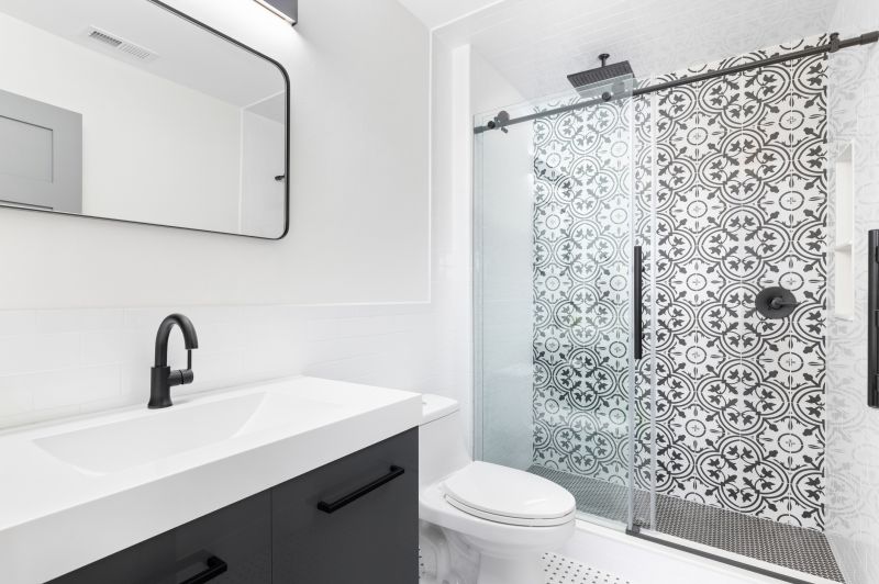 Bold Tile Patterned Shower