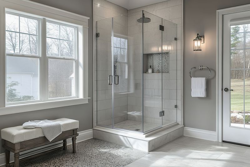 Contemporary Shower with Niches